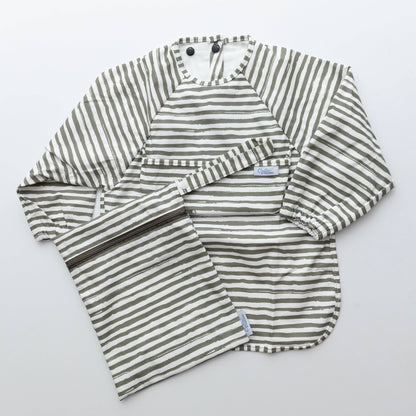 The Grayson Long Sleeve Bib - Brush Stripes