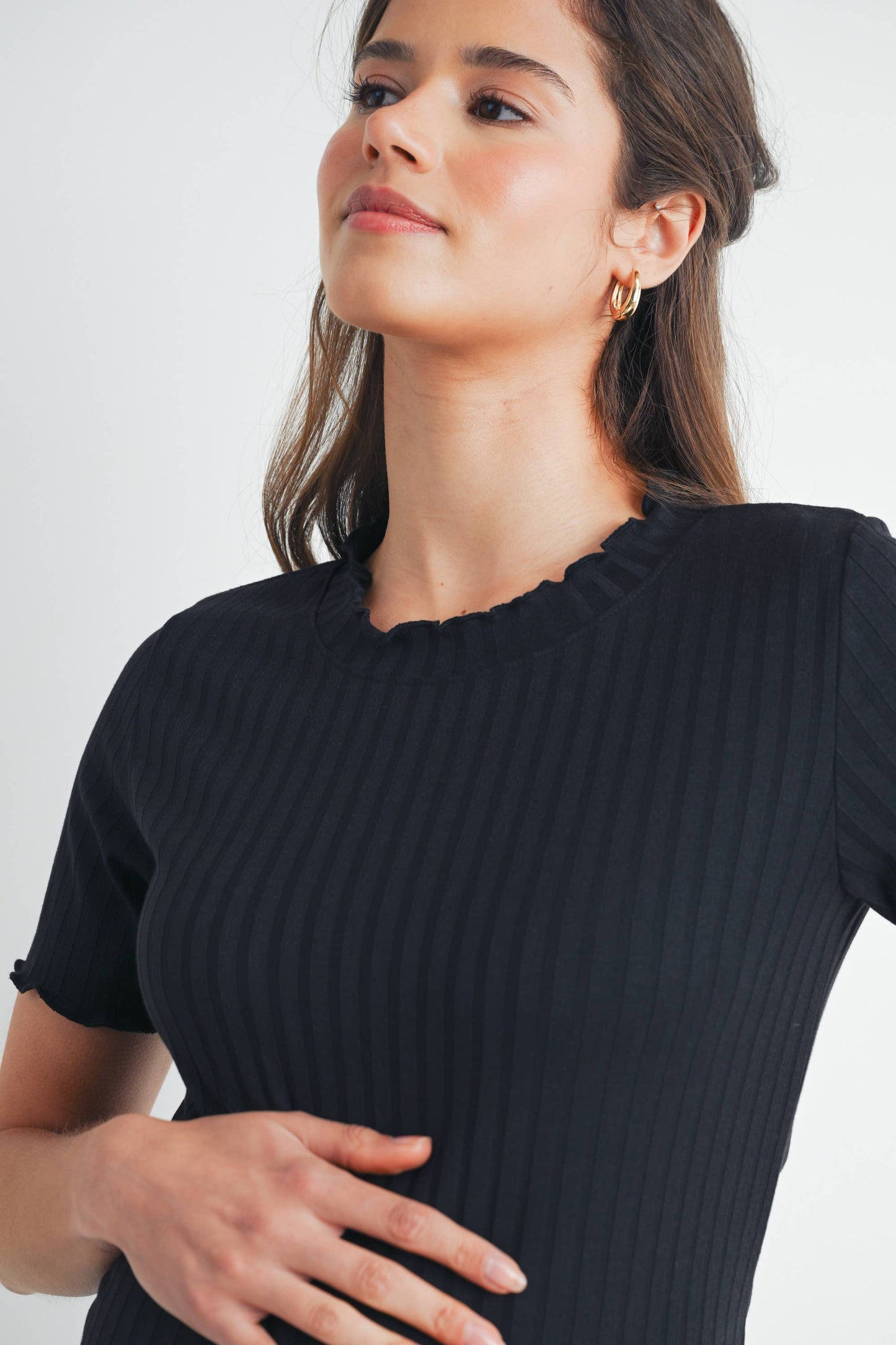Ribbed SS T-Shirt Maternity