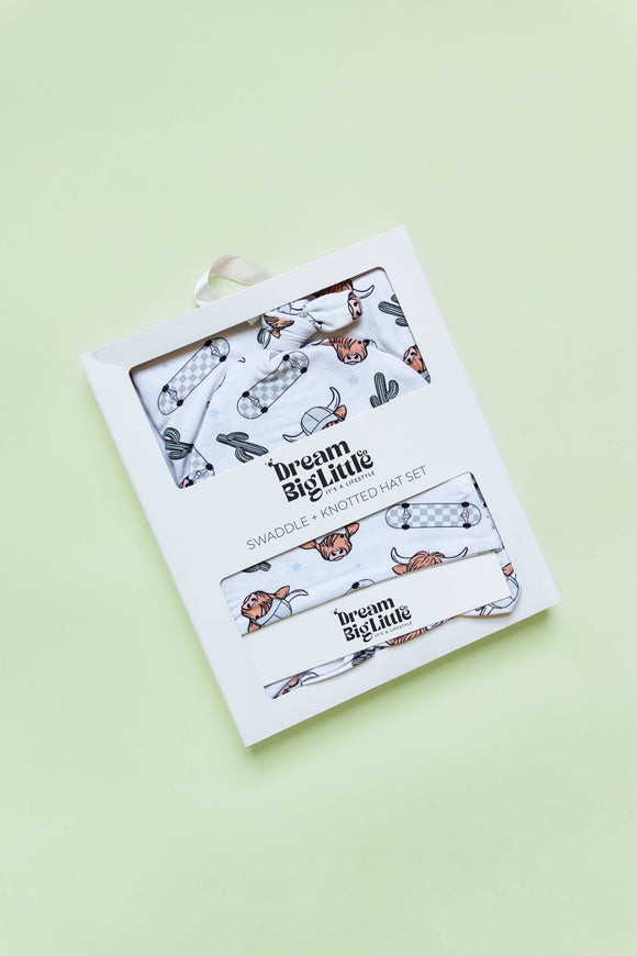 MOO-VING FAST SWADDLE & BEANIE