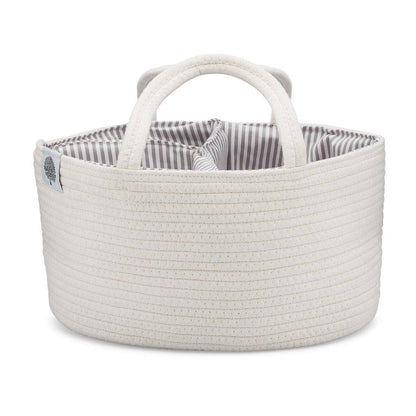 Rope Diaper Caddy - White