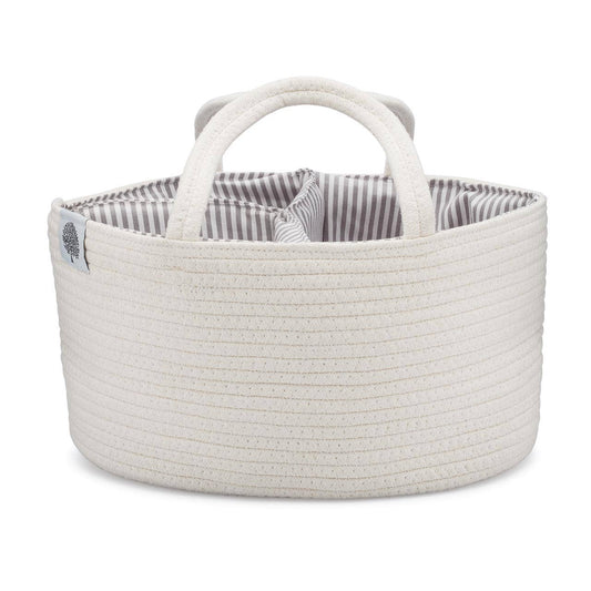 Rope Diaper Caddy - White