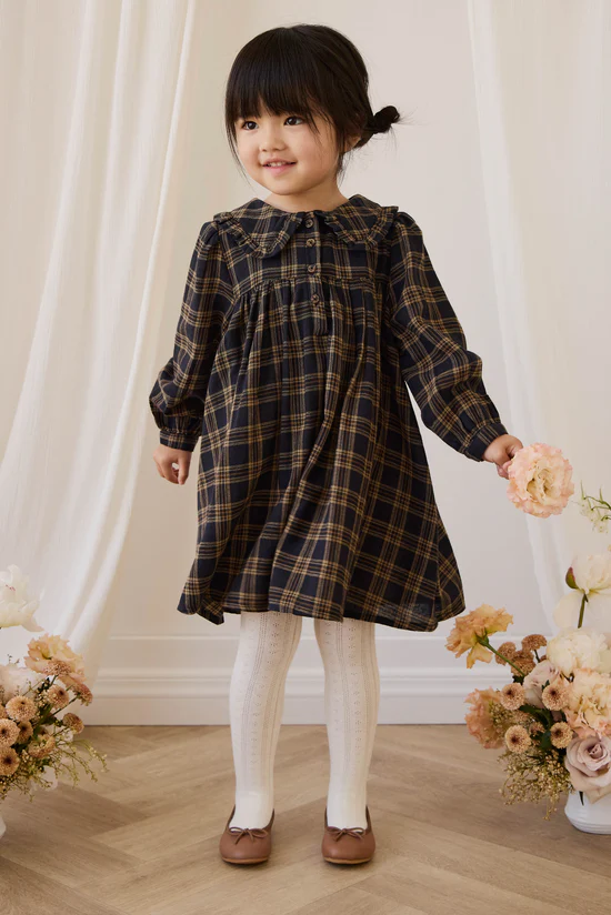 Ira Dress - Navy Check