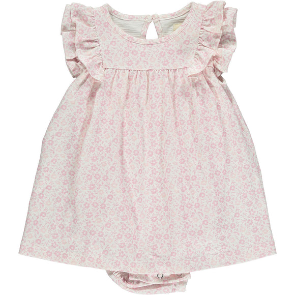 JENN DRESS - Pink Ditsy Floral