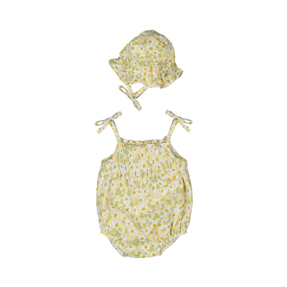 Mayoral - Strappy Romper with Hat - Sunny