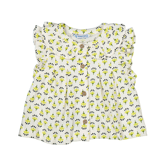 Mayoral - Pistachio Floral Blouse