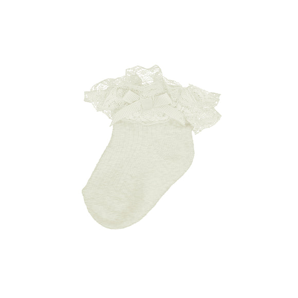 Mayoral - Lace Dressy Socks - White