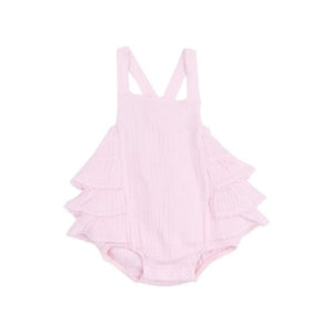 Muslin Ruffle Sunsuit - Ballerina Pink