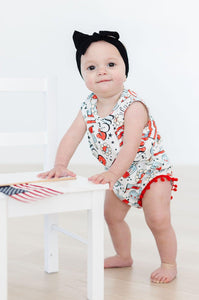 Stars Spangled Cutie Pom Pom Romper