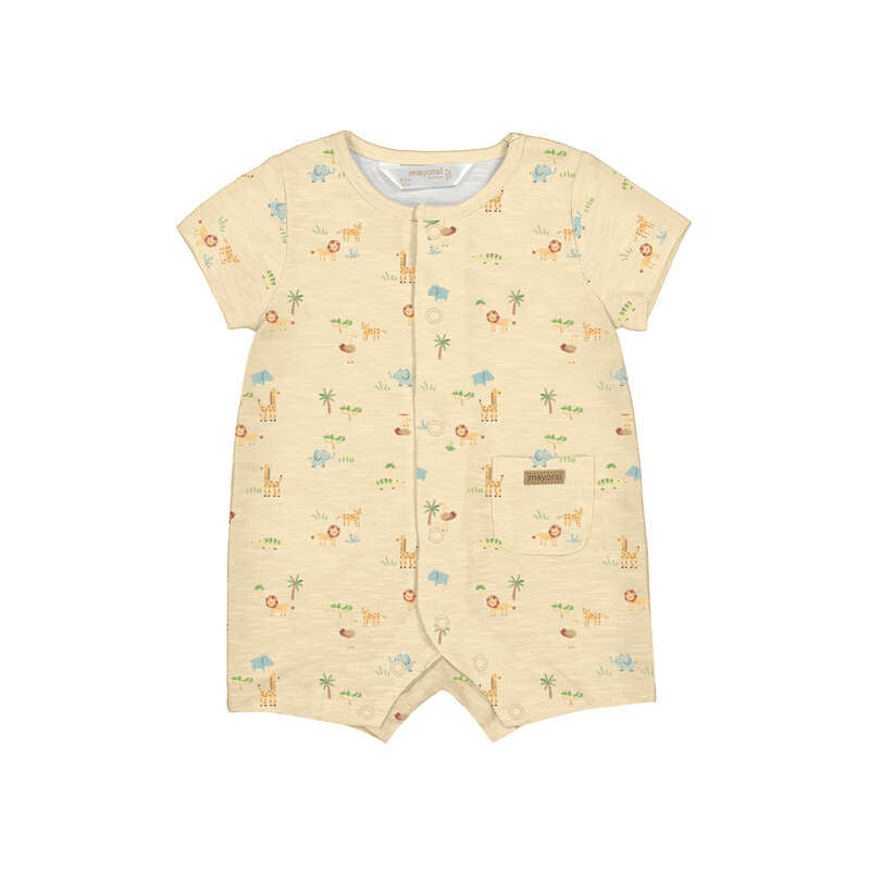 Mayoral - Cotton Romper - Safari