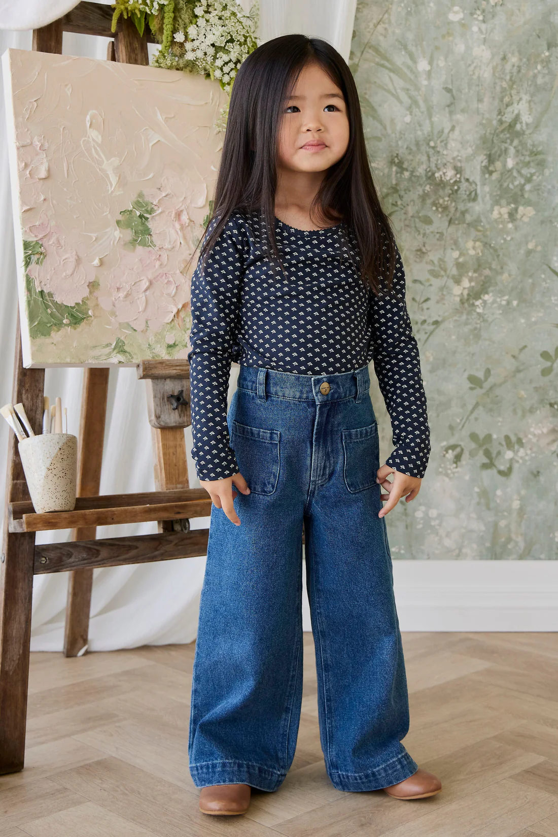 Top LS - Lisa Petite Indigo