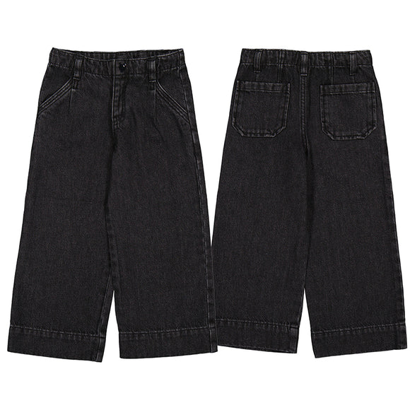 Mayoral - Wide Leg Denim Pants - Black