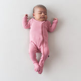 Kyte Baby - Ribbed Zipper Footie in Apple Blossom