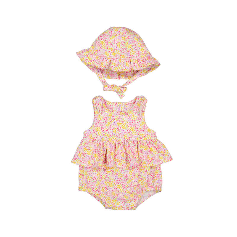 Mayoral - Romper w/ Hat - Yellow