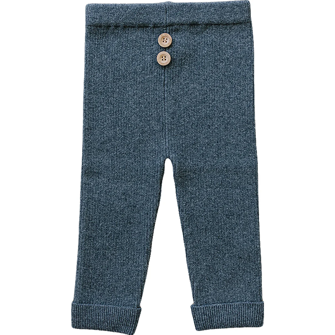 Organic Cotton Knit Leggings - Charcoal