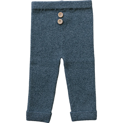 Organic Cotton Knit Leggings - Charcoal