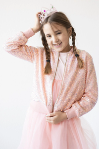 Sequin Jacket - Peachy Pink