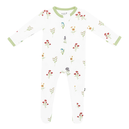 Zippered Footie in Wildflower
