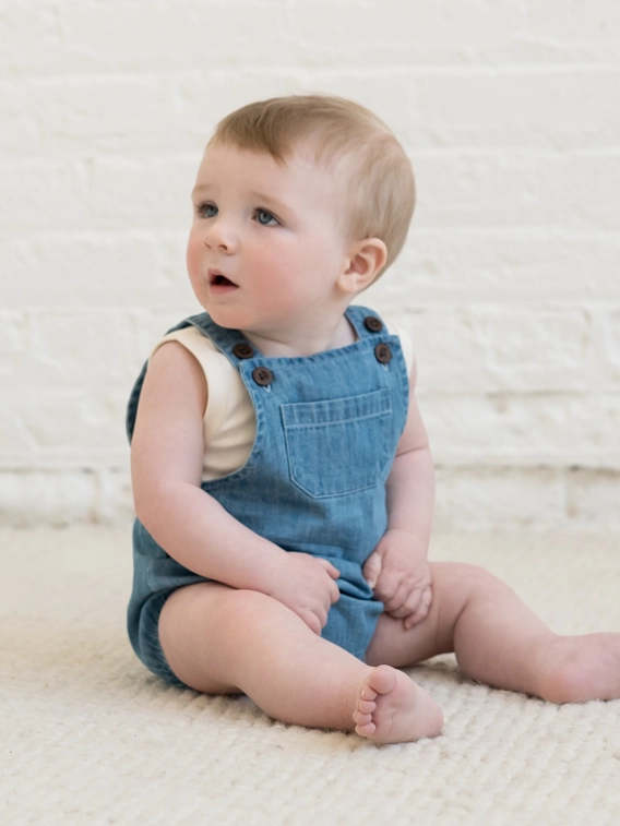 Organic Noe Chambray Bubble Overall