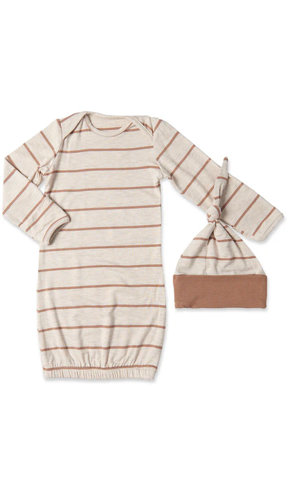 Women's 5-Piece Set - Mocha Stripe