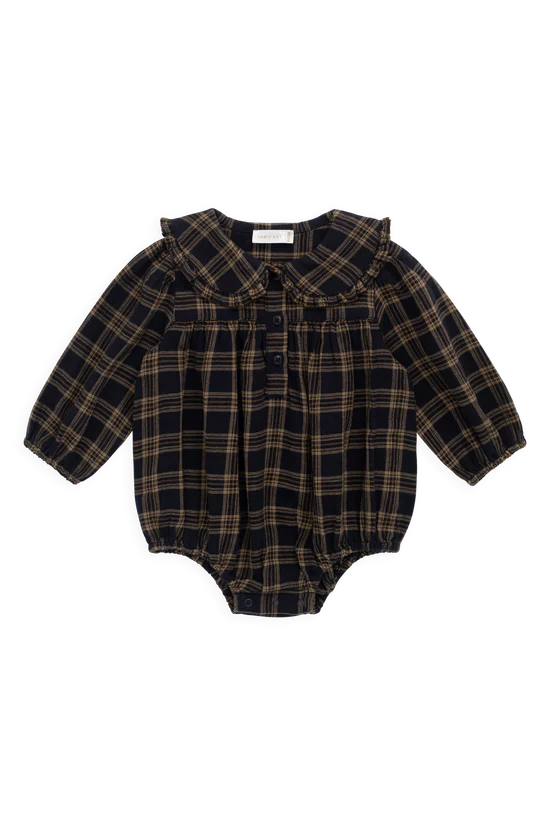 Elowen Playsuit - Navy Check