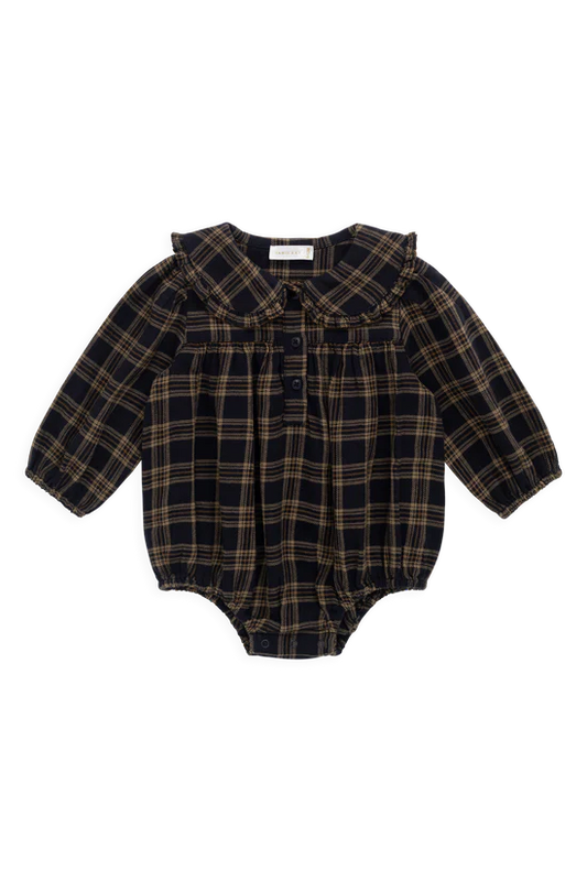 Elowen Playsuit - Navy Check