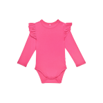 Posh Peanut Hot Pink Ruffled Bodysuit