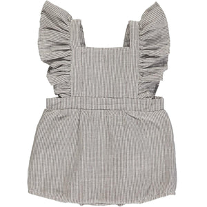 Vignette - Janie Romper in Charcoal Stripe