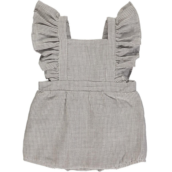 Vignette - Janie Romper in Charcoal Stripe