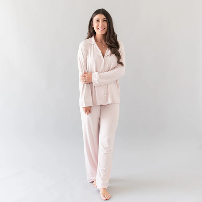 Women's Long Pajama Set in Blush