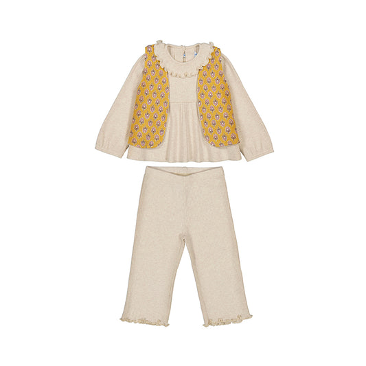 Mayoral - Pant and Vest Set - Sand