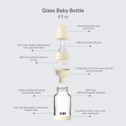Glass Bottle Set 4oz Silicone