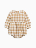 Colored Organics - Bristol Flannel Bubble Romper - Latte