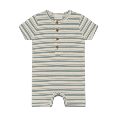 Cotton Romper - Stripe Blue