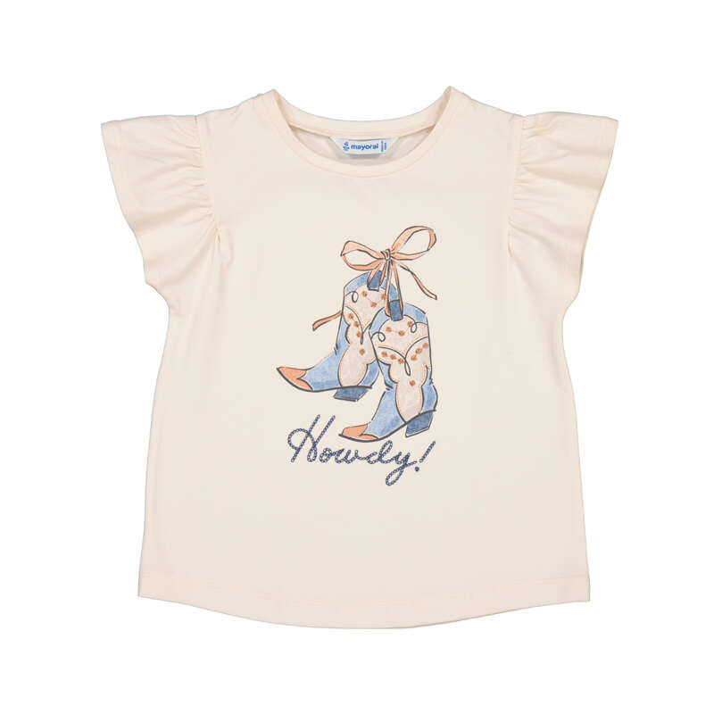 Flutter Sleeve Tee - Howdy