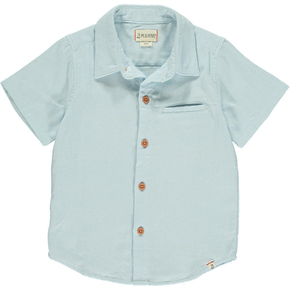 Newport Blue Button Up - Toddler