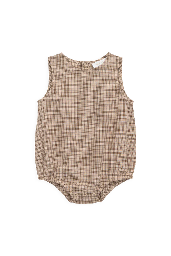 Bentley Playsuit - Cocoa Check