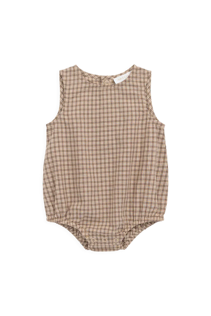 Bentley Playsuit - Cocoa Check