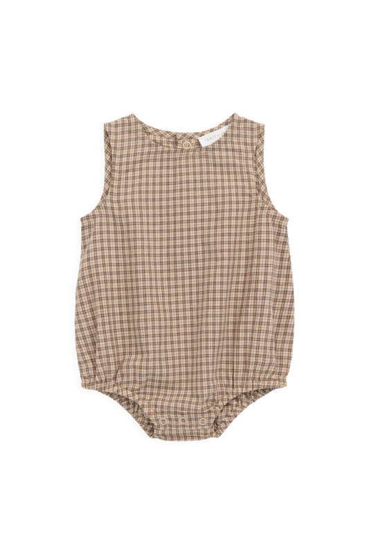 Bentley Playsuit - Cocoa Check