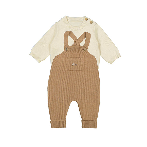 Mayoral - Sweater Overalls Set - Toffee
