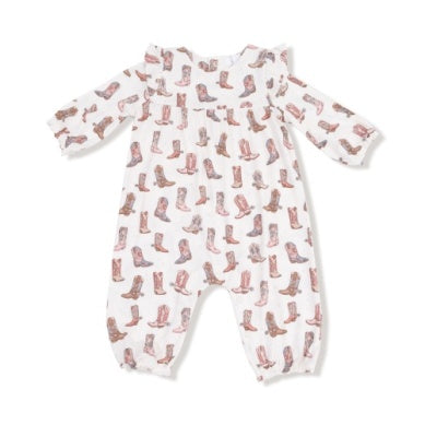 Angel Dear - Ruffle Sleeve Romper - Future Cowgirl