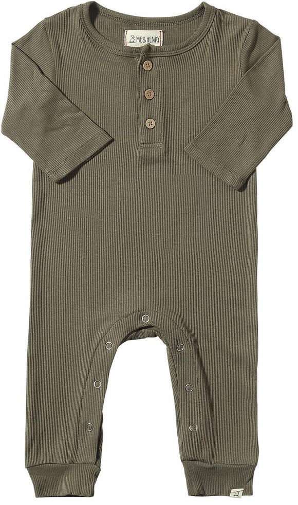 Mason Ribbed Romper - Army