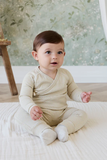 Micah Wrap Onepiece - Hay Stripe