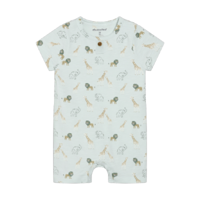 Cotton Romper - Safari Blue