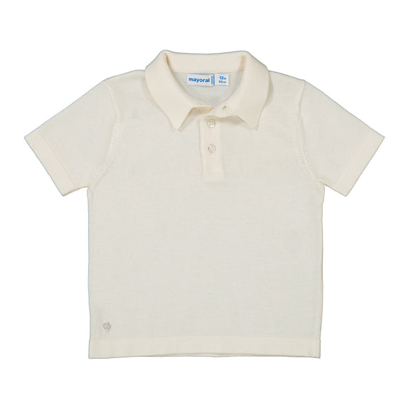 Mayoral - Knit Polo - Cream