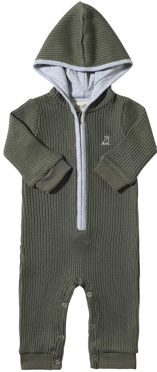 Blaine Hooded Knit Romper - ARMY