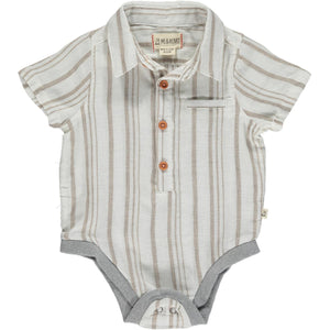 HELFORD WOVEN ONESIE - Tan Stripe