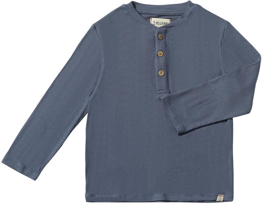 Adams Ribbed Henley - Stone
