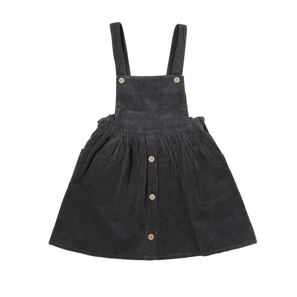 Pinafore in Charcoal Blue