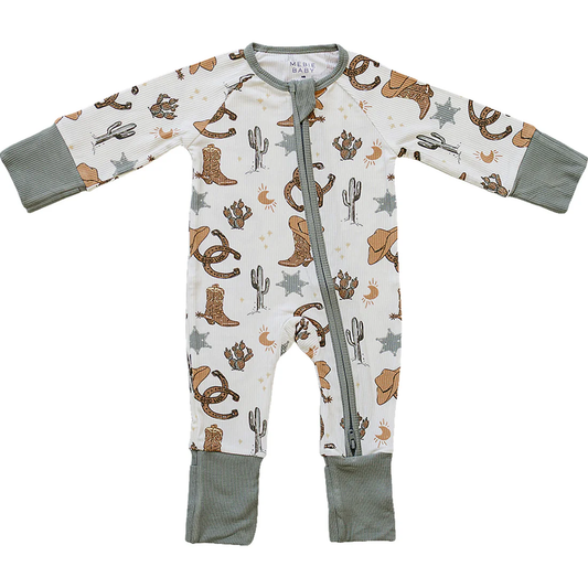 Bamboo Zipper Romper - Outlaw