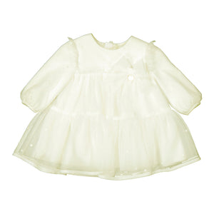 Mayoral - White Baby Long Sleeve Dress